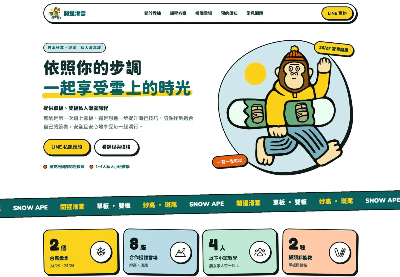 首頁主視覺與課程重點